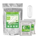 Boş Kapsüller Boyutu 00 Ayrılı Vegan Pill Caps Plant Based Clear (1,000 Caps+1,000 Bodies) Gluten Free, Non-GMO, Halal Onaylı Kit for Vegetarian DIY Your Own Supplements
