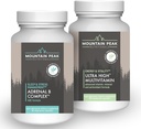 Mountain Peak Nutritionals Adrenal B Complex & Ultra High Multivitamin Combo Pack - Vitamin, Multi-Mineral, & Adaptogen Support - B Vitamins, Probiotics, & Essential Nutrients - 90 & 180 Vegetarian Ca