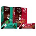 NuGo Dark Diversity - Chocolate Pretzel 12 Bars & Mint Chocolate Chip 12 Bars, 12-13g protein, Vegan, Gluten Free, Non-GMO, Kosher Pareve, 24 Count