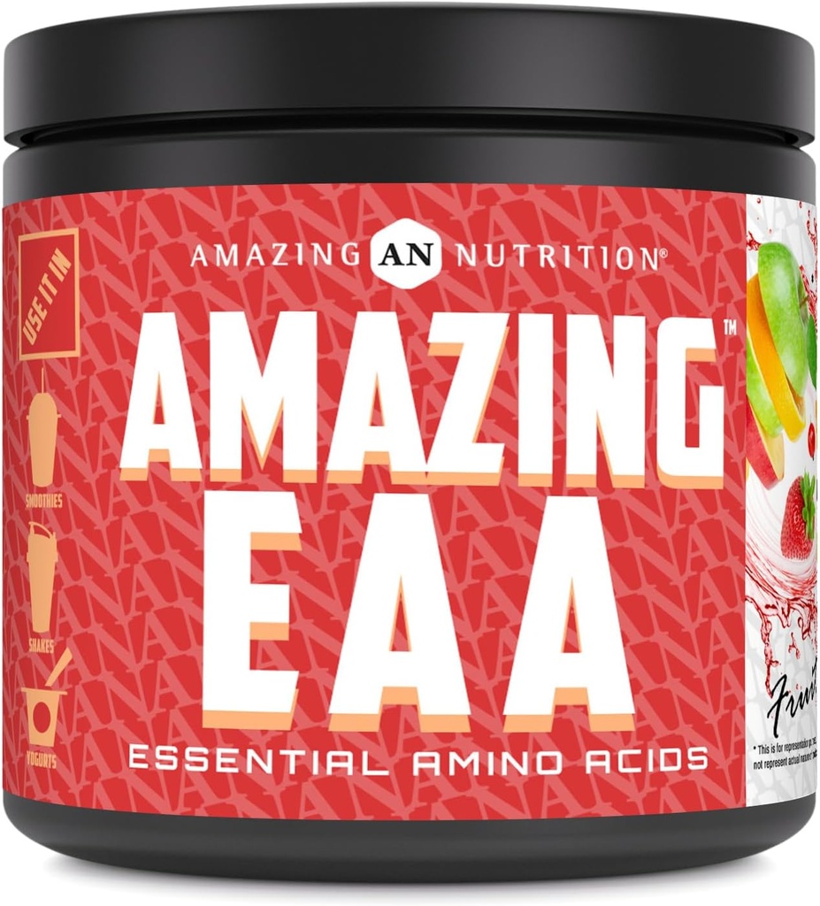 Amazing EAA Essential Platinum Acids | 8 Grams EAA'nın Oda Servisi | 30 Hizmet | 330 Grams Toz Supplement | ABD'de (Doğal Meyveli)