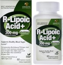 Genceutic Naturals R-Lipoic Acid Dietary Supplement | Vegetarian | Vegan | Gluten Free | Non GMO | 300mg (60 Capsules) | Single Count