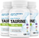 Safgen Laboratuvarları Taurine 1000 mg [High Potency] Total 360 Veg Capsules | No Harmful Words | Non-GMO, NO Gluten ve Dairy, Supports Heart Health and Muscle Recovery | Made in USA