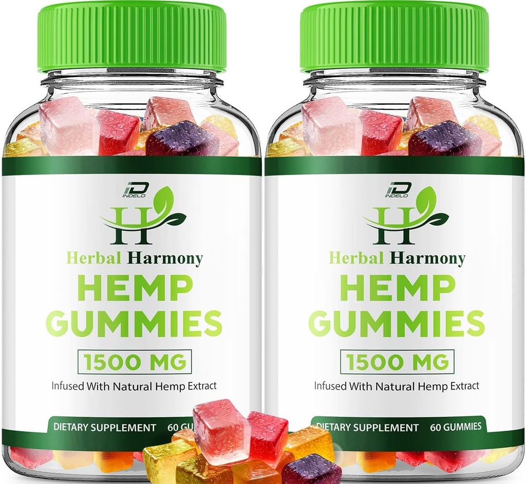 Herbal Harmony Erkekler ve Kadınlar için Gummies - Herbal Harmony Gummy, Herbal Harmony Hemp Extract ile birleşti, Herbal Harmony Natural Hemp Supplement Yorumlar (2 Pack - 120 Gummies)