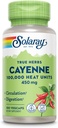 SOLARAY Cayenne Pepper 450 mg | 100.000 Heat Unit | Sağlıklı Digestion, Circulation, Metabolism & Cardiovascular Support | Non-GMO | 100 VegCapstion