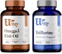 Utzy Naturals Omega 3 Fish Oil 60 Softgels Lemon-Lime Flavor ve TriBerine