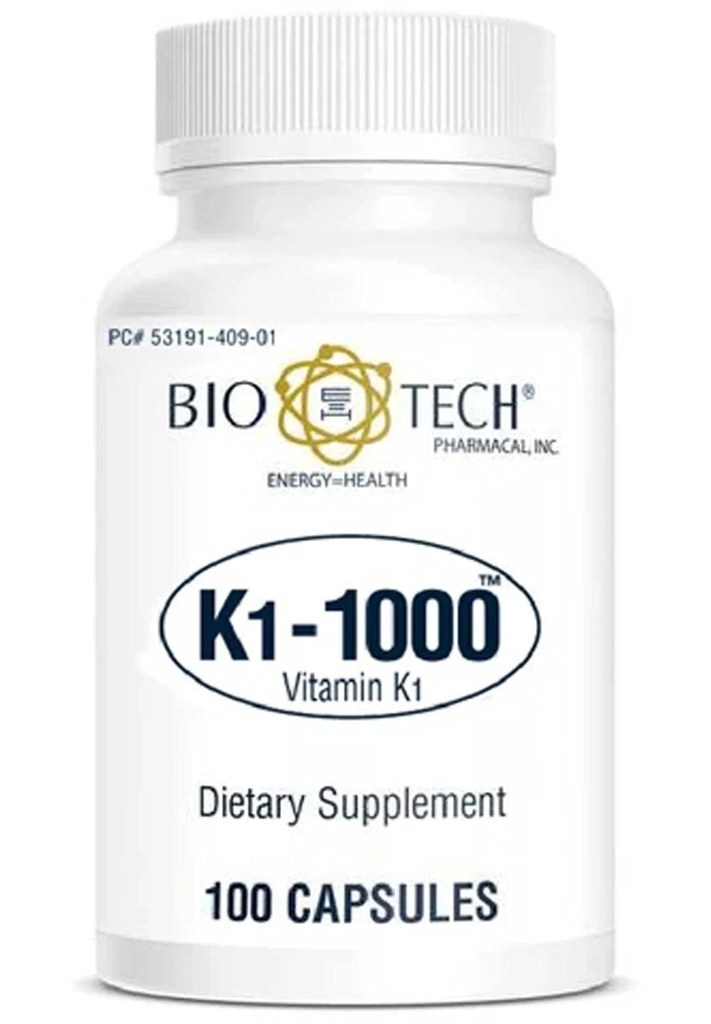 Bio- Tech Pharmacal K1-1000 (Vitamin K1) 100 Κάψουλες - 3 συσκευασίες