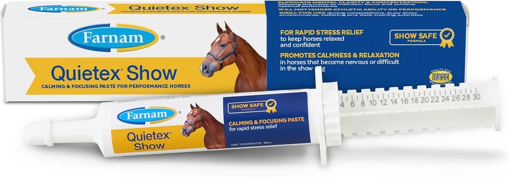 Farnam Sessiz Show Calming & Focusing Paste, Atlar Calm & Relaxed That Become Nervous in The Show Ring 30 cc