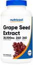 Εκχύλισμα Nutricost Grape Seed 28.000mg, 240 Capsule - Μη ΓΤΟ, Χωρίς γλουτένη, Φιλικά προς τους χορτοφάγους
