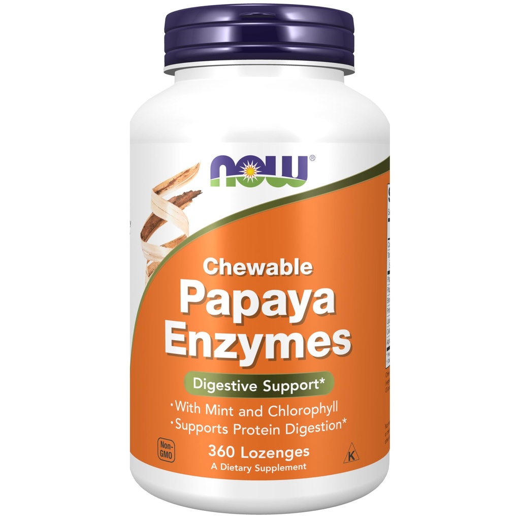 Şimdi Gıdalar Tamamlıyor, Papaya Enzyme with Mint and Chlorophyll, Digestive Support*, 360 Chewable Lozenges