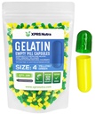 XPRS Nutra Boyutu 4 Boş Kapsüller - 100 Kont Küçük Boş Gelatin Capsules - Pill Caps - DIY Capsule Filling - Bovine Pill Gel Caps (Green/Yellow)