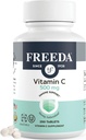 FREEDA Vegan C 500 mg – Kosher Immune Support & Antioksi – Sağlıklı Cilt & Saçları Korumaya Yardımcı olur, Demir Absorpsiyon – No Gluten, No Lactose, No Yapay Flavor veya Color – 250 Tablet