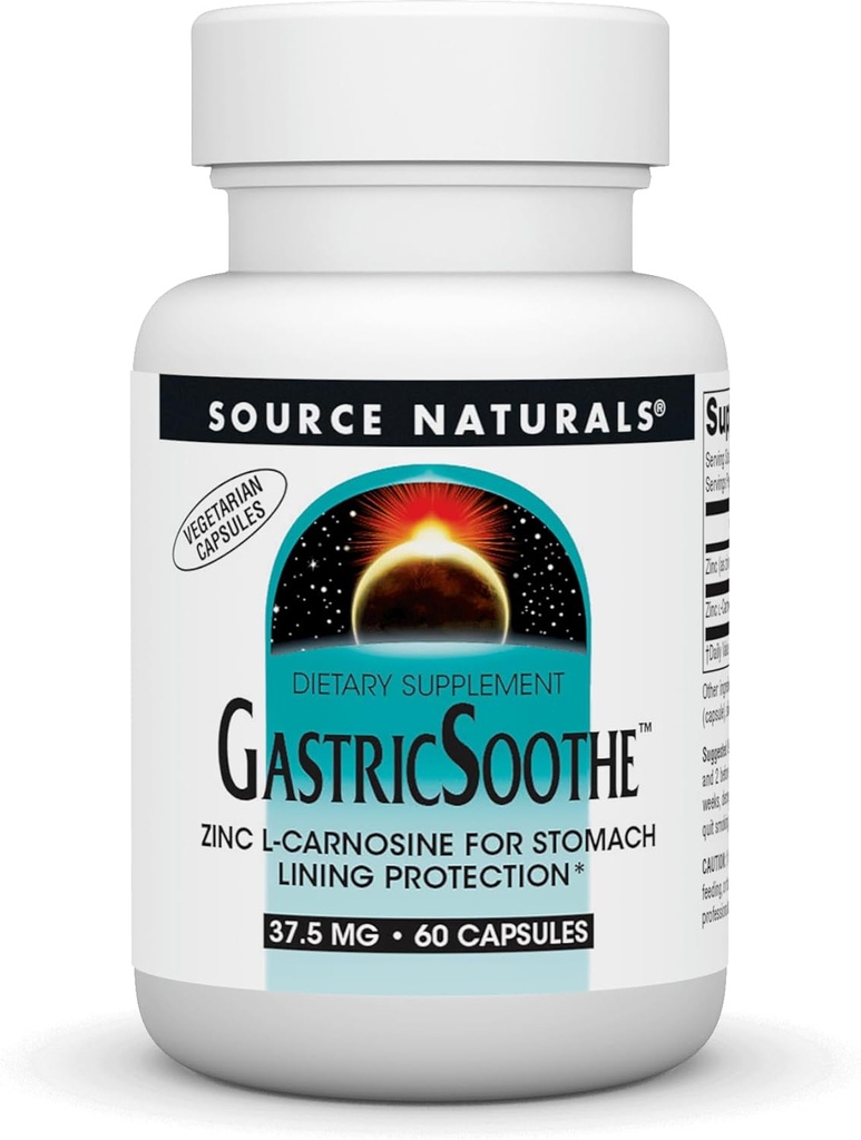 Source Naturals GastrikSoothe çinko L Carnosine* - 60 Veggie Caps