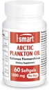 Supersmart - Arctic Plankton Oil 1000 mg per Day (Patented) - Balık ve Krill Oil Supplement - Omega-3 Fatty Acids, EPA, DHA & SDA | Non-GMO & Gluten Free - 60 Softgels