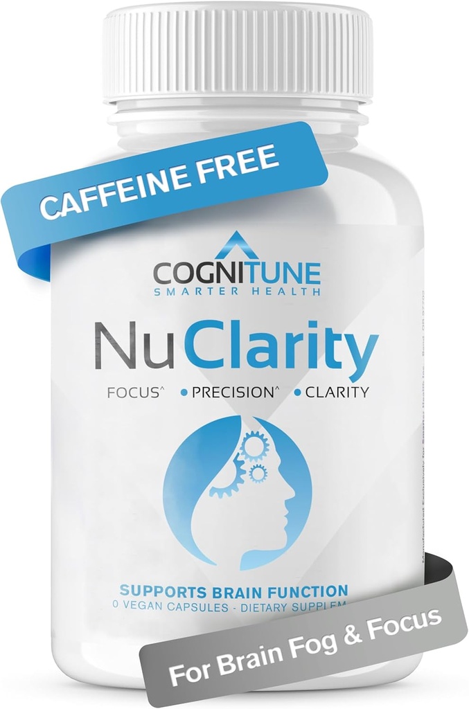 NuClarity - Premium Nootropic Brain Supplement - Focus, Energy, Memory Booster - Ψυχική Καθαρότητα & Γνωστική Υποστήριξη - Ginkgo Biloba, Bacopa Monnieri, Alpha-GPC, Phosphatidylserine, Rhodiola Rosea