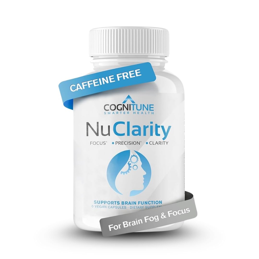 NuClarity - Premium Nootropic Brain Supplement - Focus, Energy, Memory Booster - Ψυχική Καθαρότητα & Γνωστική Υποστήριξη - Ginkgo Biloba, Bacopa Monnieri, Alpha-GPC, Phosphatidylserine, Rhodiola Rosea
