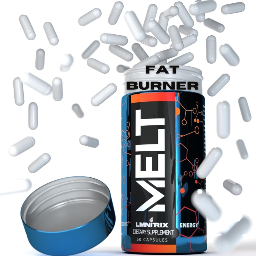 MELT - Erkekler ve Kadınlar için en iyi termojenik Fat Burner - Hızlı Kilo kaybı için Suppressant Pills - Enerji ATM ve Zihin Focus Supplement - Diyet Pills Bu Çalışma - 60 kapak