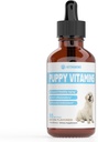 Puppy Vitamins | Puppy Supplements | Puppy Vitamins for Small Dogs | Puppy Multivitamin | Puppy Vitamins and Supplements | Liquid Puppy Vitamins | 1 fl oz: Bacon Flavor