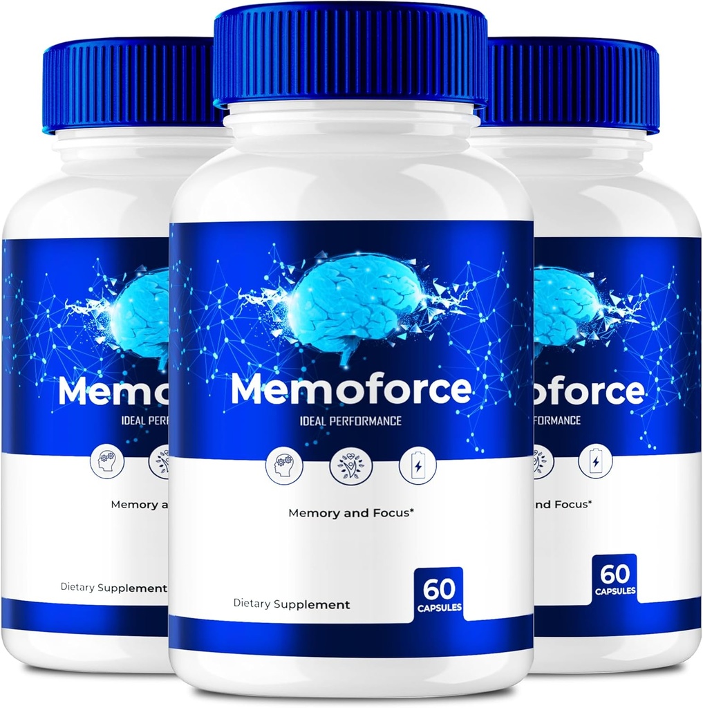 Memoforce Beyin, Memoforce Pills, Memoforce İncelemeleri, Memoforce Supplement, Memoforce Capsules Advanced Formula for Memory & Focus - maximum Strengt - Brain Health Support (3 Pack)
