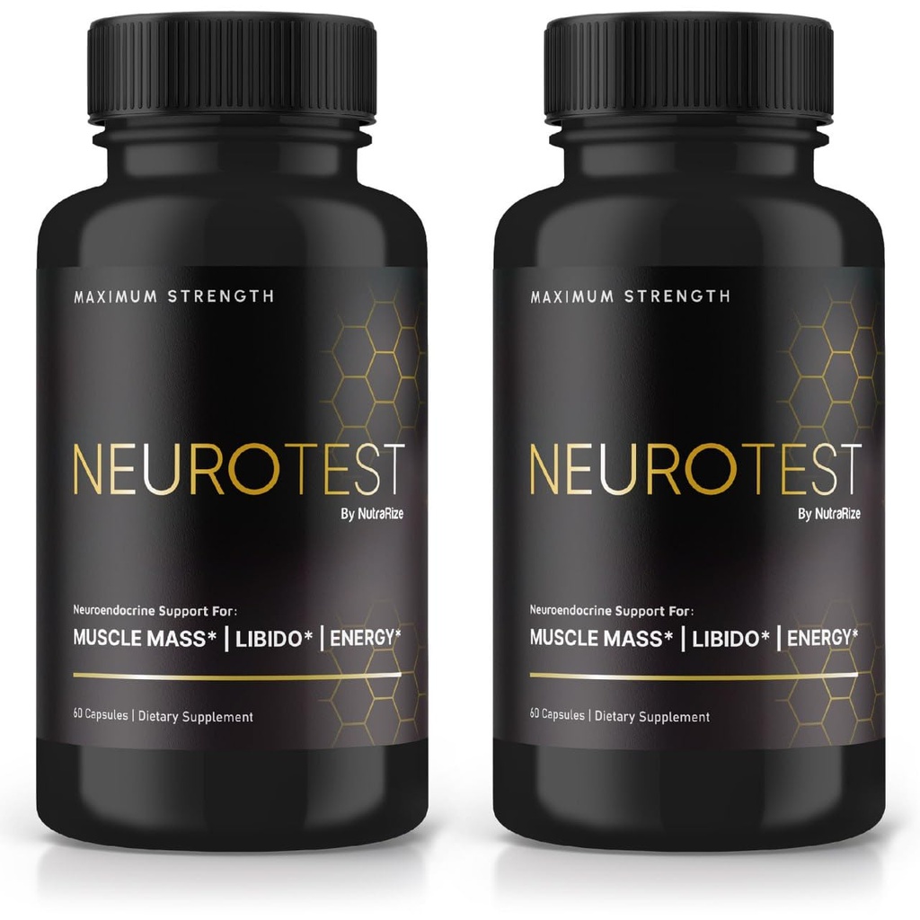 (2 Pack) Neuro Capsules - Erkekler için NöroTest Diyetsel Supplement, Genel Wellness ve Peak Performansı için NöroTest Günlük Formula Pills, Nöro Test Yorumları (120 Capsules)