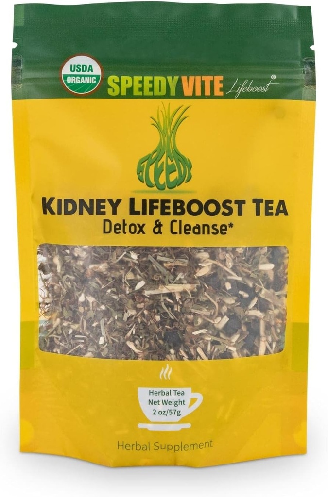 Kidney Bladder LifeBoost Tea Herbal Supplement - USDA Organik Temizler ve Destekler Urinary Tract Health - Marshmallow Root Dandelion Leaf Goldenrod Juniper Hydrangea +More Natural Detox