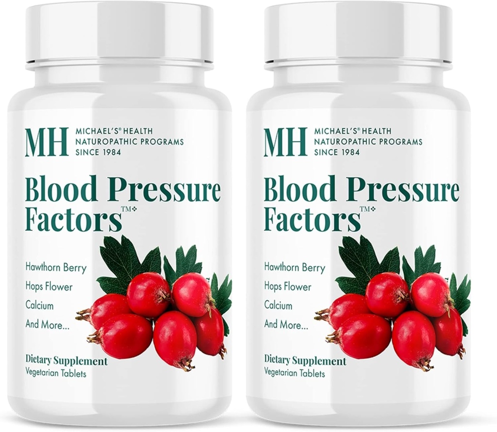 MICHAEL'S Health Naturopathic Program Kan Baskı Faktörleri - 180 Vejetaryen Tabletler, 2 Paket - Akışkanlar Denge Desteği - Kosher - 120 Toplam Hizmetler