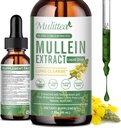 Mullein Drops for Lungs & Lymphatic Drainage - Lung Cleanse & Detox- Vegan Mullein Leaf Extract Υποστήριξη ανοσοποιητικού, αναπνευστικού Digestive -9 ισχυρό συμπλήρωμα βοτάνων για την ανανέωση - Ως υγρό