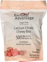 Bariatrik Avantajı Kalsiyum Citrate Chewy Bites,Sugar-Free Strawberry (90 sayı) 500 mg