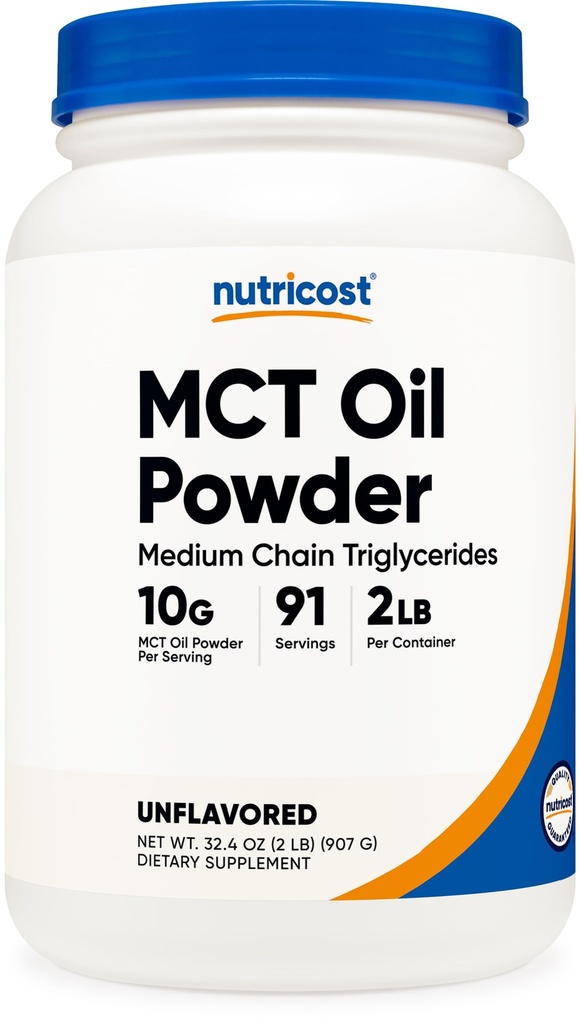 Nutricost Premium MCT Oil Tozu - En İyi Keto, Ketoz ve Ketgen Diyetleri - Non-GMO ve Gluten Free... (2 LB (Unflavored)