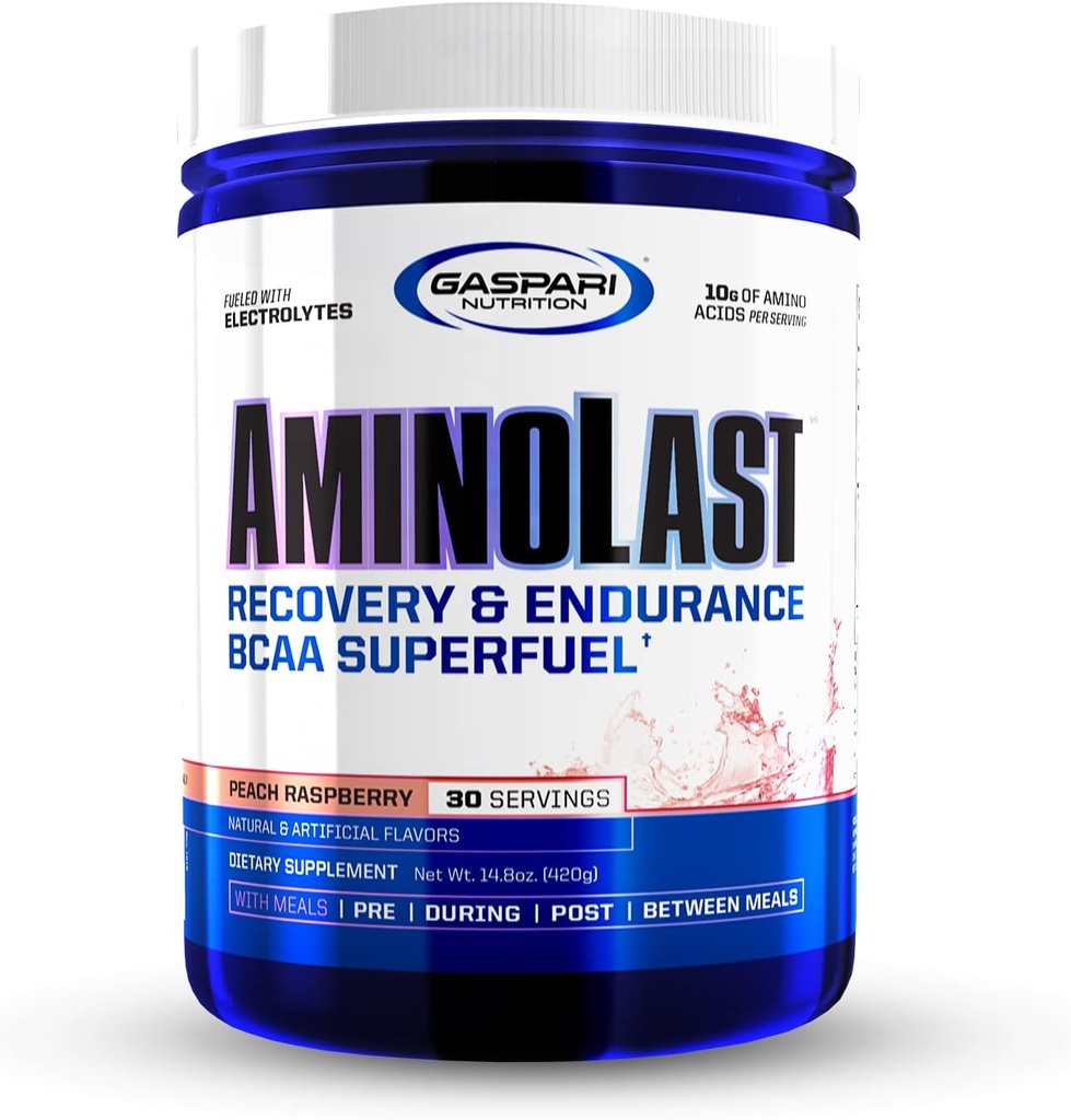 Gaspari Beslenme: ►Last, Muscle Recovery ve Endurance BCAA Yakıtı, Geliştirilmişs Recovery & Replenishes Electrolytes, 30 Hizmet (Peach Raspberry)