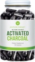 Antler Farms -% 100 Pure Coconut Aktif Charcoal, 180 Capsules 260 mg - Wild Harvested, Virgin Coconut Shell, USP Food Grade, Steam Aktif, Ultra Fine Fine