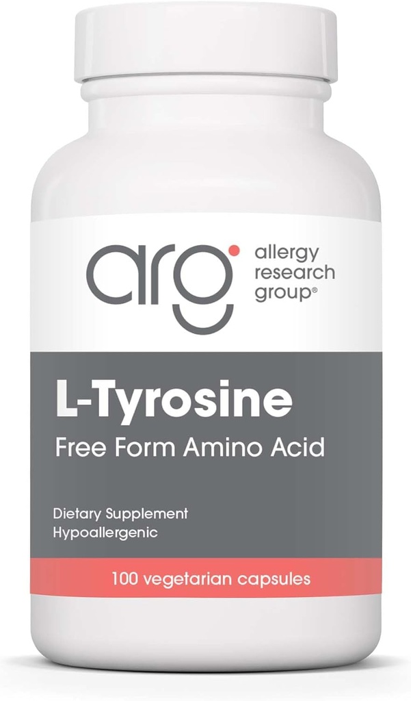 Antivirüs Araştırma Grubu L-Tyrosine - Beyin Desteği, Hormon Precursor, Free Form Platinum Acid, 500 mg Supplement, Tiroid Destek Capsules - 100 Count