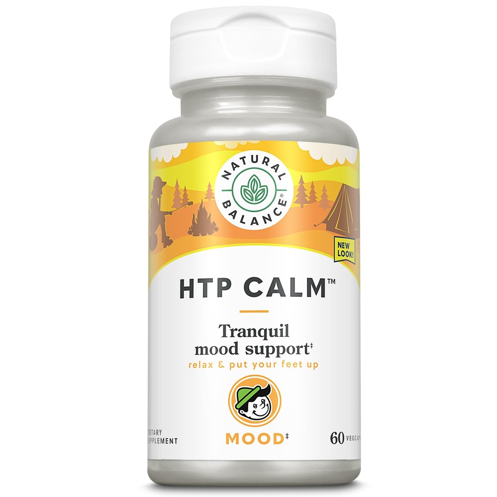 Doğal Denge HTP Calm | Herbal Supplement Mood, Relaxation & Stres | B-6, Kava Kava & St. Johns Wort | 60 Caps