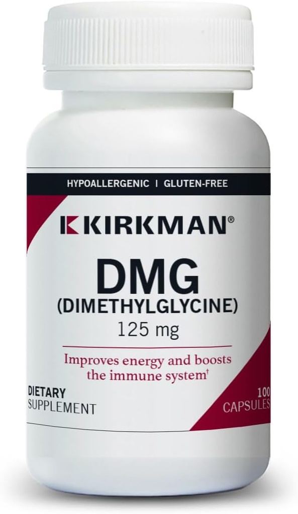 DMG (διμεθυλογλυκίνη), 125 mg, 100 κάψουλες, Kirkman Labs