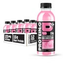 Protein2o 15g Whey Protein Isolate Hydration Drink Plus Energy & Focus, 350mg of Electrolytes, Vitamins B5 & B6, Sugar Free, Cotton Candy, 16.9 oz Bottle (Pack of 12)