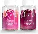 IvyBears® Γυναικεία Hair & Skin Bundle – Gummys για την ανάπτυξη των μαλλιών με Biotin & Collagen + Vibrant Skin Gummies με Υαλουρονικό Οξύ & VERISOL – Vegan Beauty Support – 2-Pack