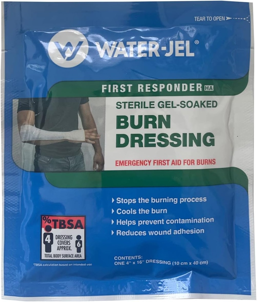 Su Jel Burn Elbise Giymek, Sterile 4 X 16 Kurtarma Essentials