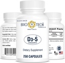 Bio-Tech Pharmacal Vitamin D3 (D3 5k IU, 250 Kont)