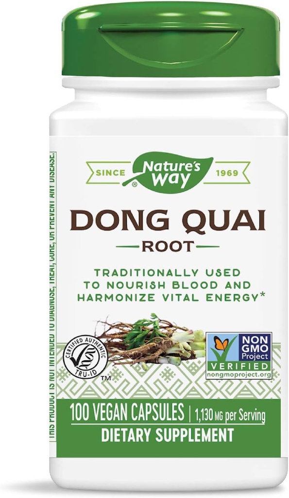 Nature's Way Dong Quai Root, 565 mg, 100 Capsules (Pack of 2)