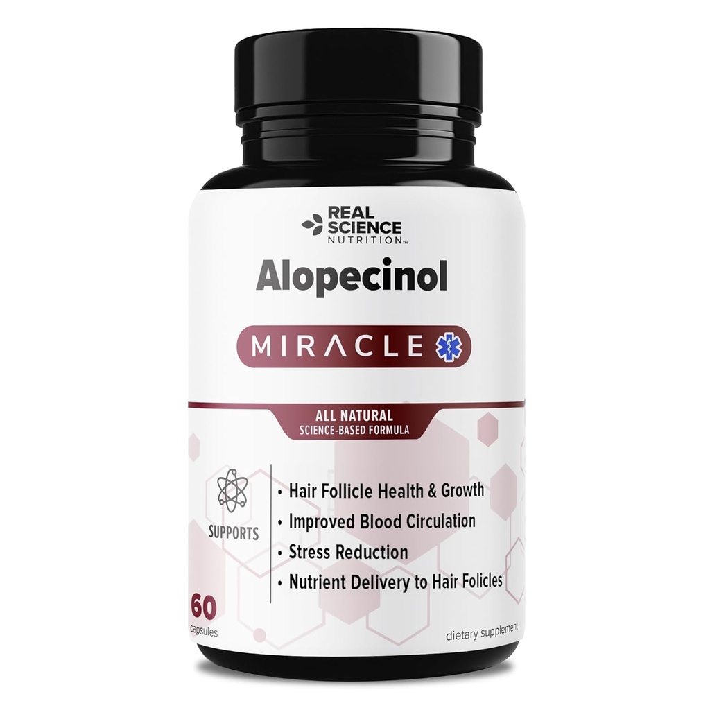 Alopecinol Miracle - All Natural Alopecia Supplement - Saç Saç Saç Saç Saç Saç Saçı İçin Uzun Süreli Yardım ve Saç Kaybı
