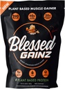 BLESSED Gainz Vegan Protein Toz Mass Winer - 40g Plant Temel Protein Toz - Meal Rez Plastik Protein Tozu - Vegan Protein Shake - 40 Hizmet (Peanut Butter)