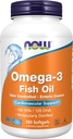 Şimdiye kadar Gıdalar Tamamlıyor, Omega-3 180 EPA / 120 DHA, Kapic Kaplama, Cardiovascular Destek*, 180 Softgels