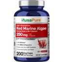 NusaPure Red Marine Algae 20:1 Extract, 250 mg Ισοδύναμο με 5.000 mg 200 κάψουλες Veggie (Non-GMO & Soy Free) Bioperine