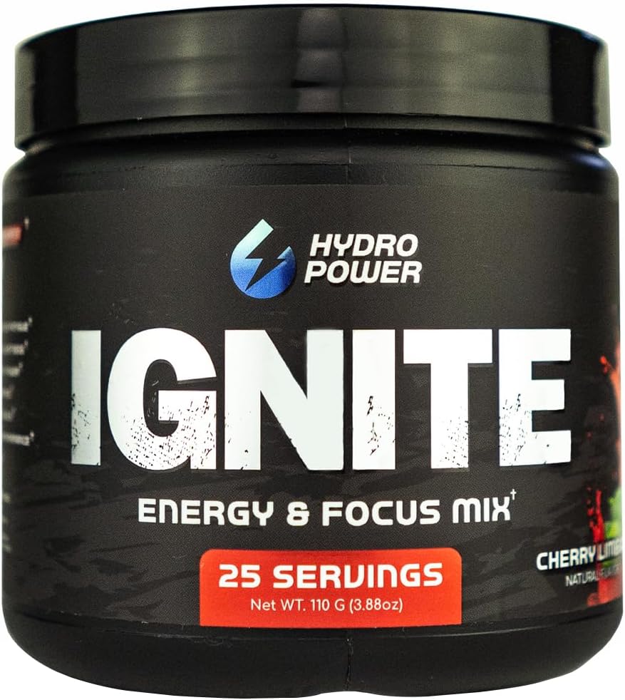 Hydro Power Ignite Energy & Focus Mix | Cherry Limeade - 25 hizmet Toz