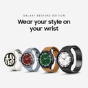 SAMSUNG Galaxy Watch 6 Bespoke Edition 43mm Exclusive Bluetooth Smartwatch, Υγεία, Καταλληλότητα, Ύπνος, HR Tracker, Βελτιωμένη μπαταρία, Sapphire Crystal Glass, US Version, Silver D-Buckle Band, Hybrid Blue