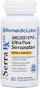Serra-RX 26.000 SU Serrapeptase -Acid-Resistant Proteolytic Systemic Enzyme, Non-GMO, Gluten Free, Vegan, Supports Sinus, Immune & Lung Health, 60 Veg Capsules