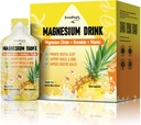 GREENPEOPLE 7-in-1 Magnezyum Citrate Liquid, Magnezyum Citrate Supplements 280 mg Magnezyum, çinko, Bromelain, C D3 B6, Kas & Sleep Support for Kids & Adult, 1 fl.Oz (10Pcs)