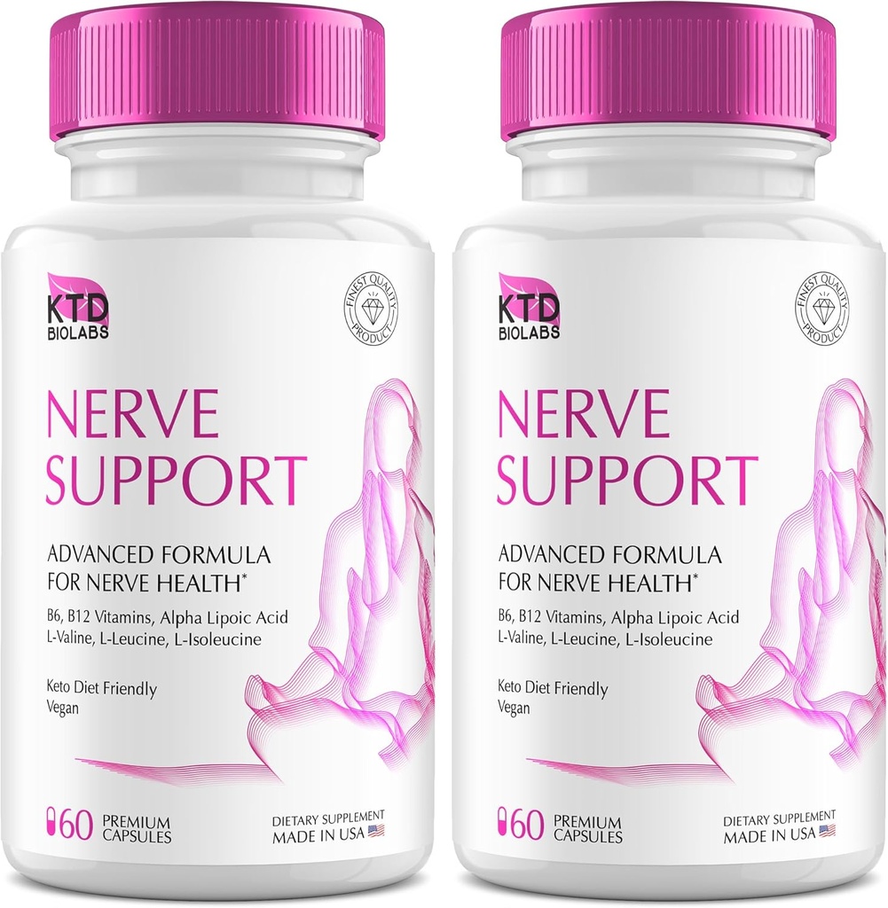Neuropati 828 mg için 2 Nerve Kurtarıcısı Paketi, Gelişmiş Nerve Destek Tamam, Sağlıklı Ayaklar için Yeni, Alfa Lipoik Asit ile En İyi Regen, B6, B12-60 Capsules