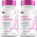Neuropati 828 mg için 2 Nerve Kurtarıcısı Paketi, Gelişmiş Nerve Destek Tamam, Sağlıklı Ayaklar için Yeni, Alfa Lipoik Asit ile En İyi Regen, B6, B12-60 Capsules