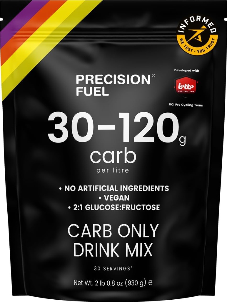 Hassas Yakıt PF Carb Only Drink Mix - Yüksek Carbohidrat Toz Enerji, Vegan, 120g Carbs per Litre - Mild Citrus Flavor (1-Pack)