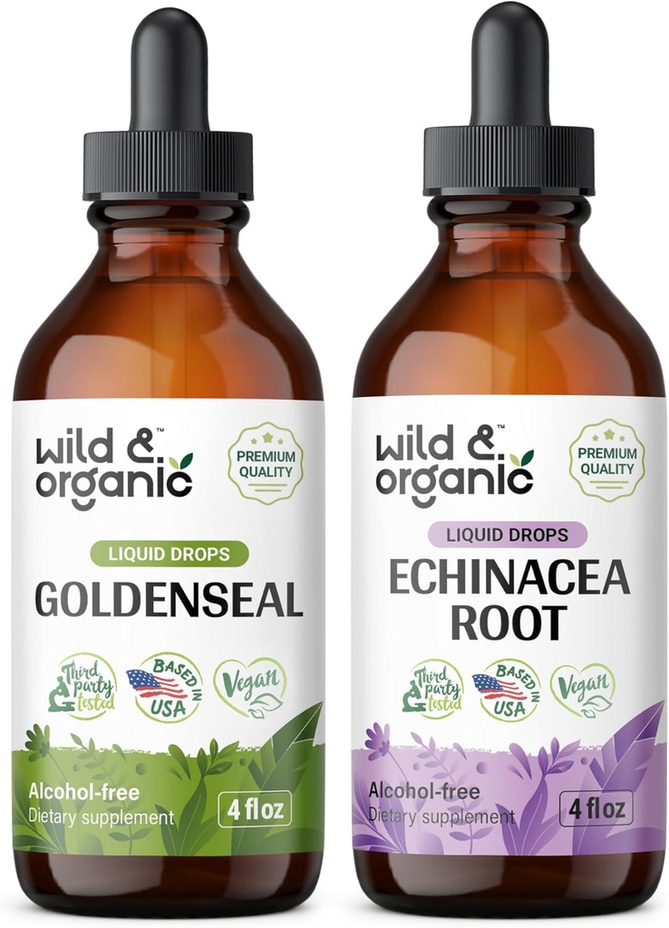 Άγρια & οργανική απόχρωση του χρυσού 4 fl oz & Echinacea Βάμμα 4 fl oz